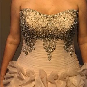 Champagne wedding dress